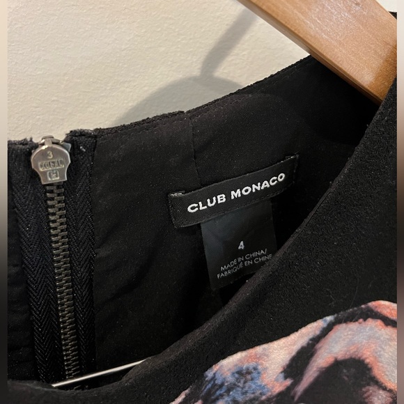 Club Monaco multi-colour dress with abstract print, back zipper detail, pockets - Picture 4 of 6